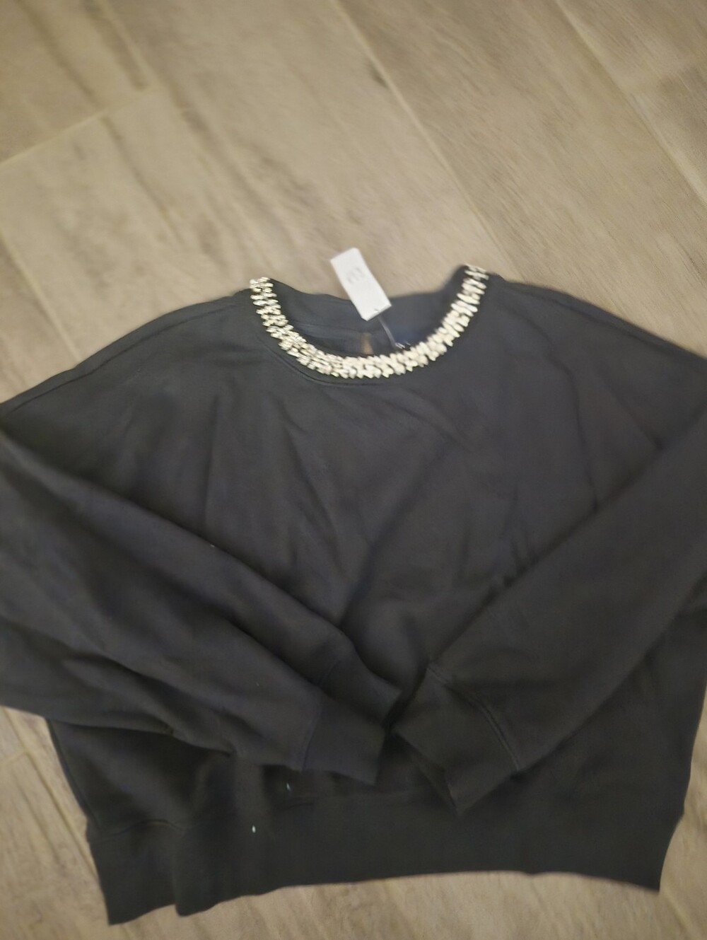 GAP Black Jeweled Crewneck Sweatshirt